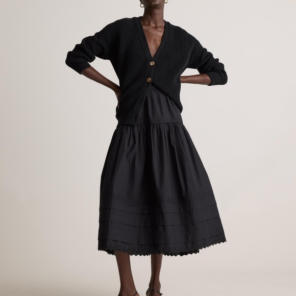 Quince organic cotton pintuck maxi skirt - Picture 2 of 9